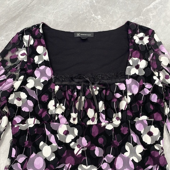 Women's INC International Concepts Floral Lace 3/4th Sleeve Top XL - Picture 2 of 16